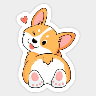 Kid Corgi Sticker